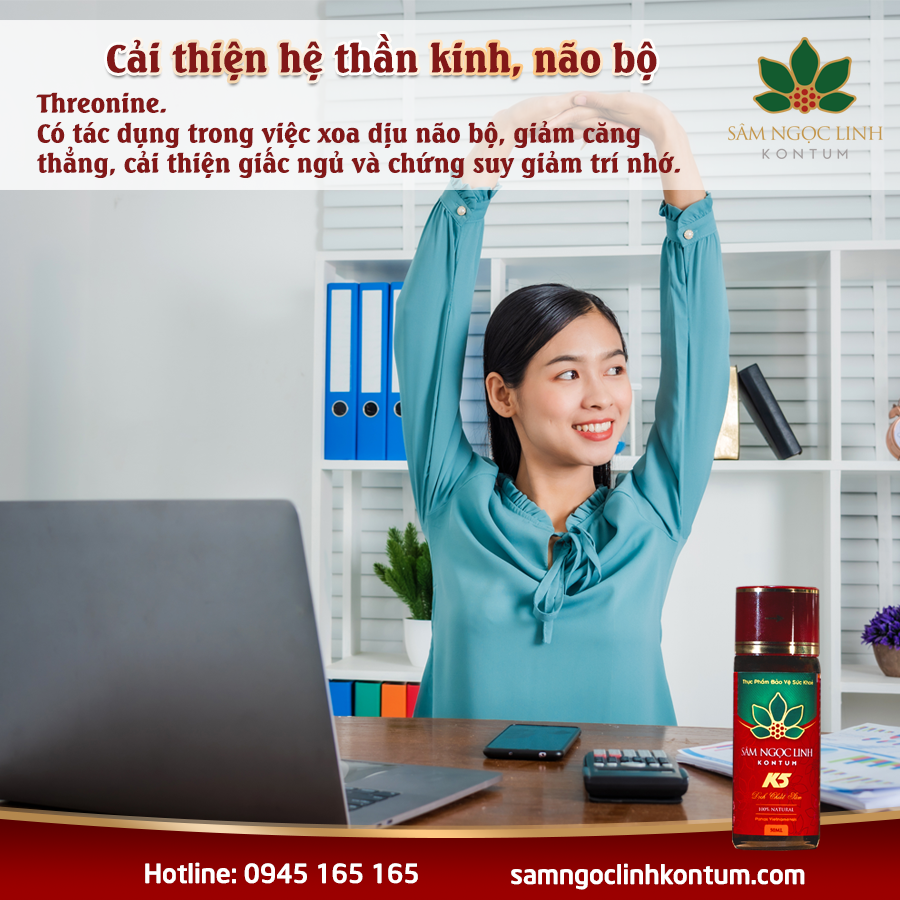 Threonine giúp cải thiện hệ thần kinh, não bộ