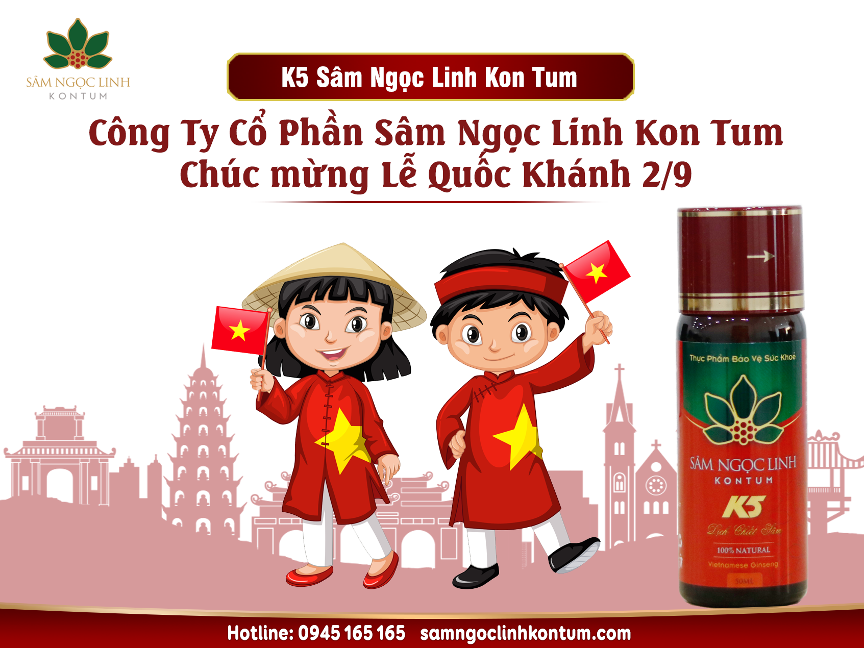 Ưu đãi lớn ngày 2/9 từ Sâm Ngọc Linh Kon Tum K5 không thể bỏ qua.