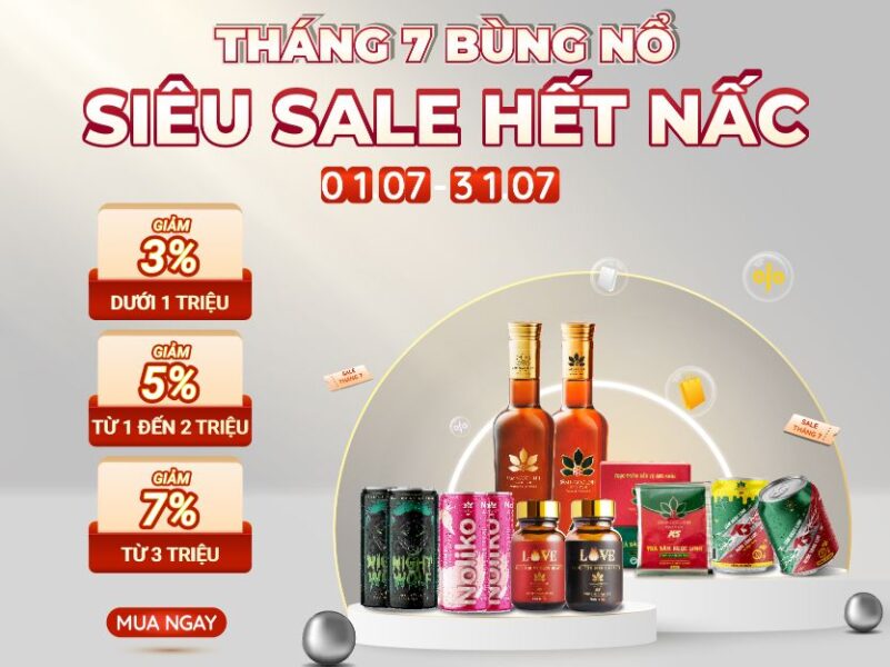 Tháng 7 bùng nổ - Siêu sale hết nấc cùng Sâm Ngọc Linh Kon Tum K5