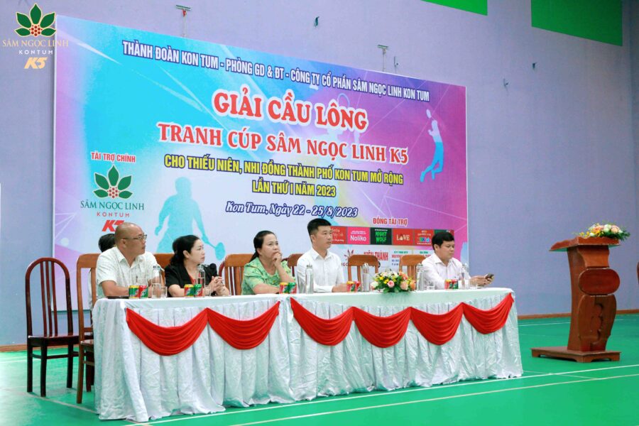 Sâm Ngọc Linh Kon Tum K5 đồng hành cùng Giải Cầu lông tranh Cúp Sâm Ngọc Linh K5 lần thứ I năm 2023