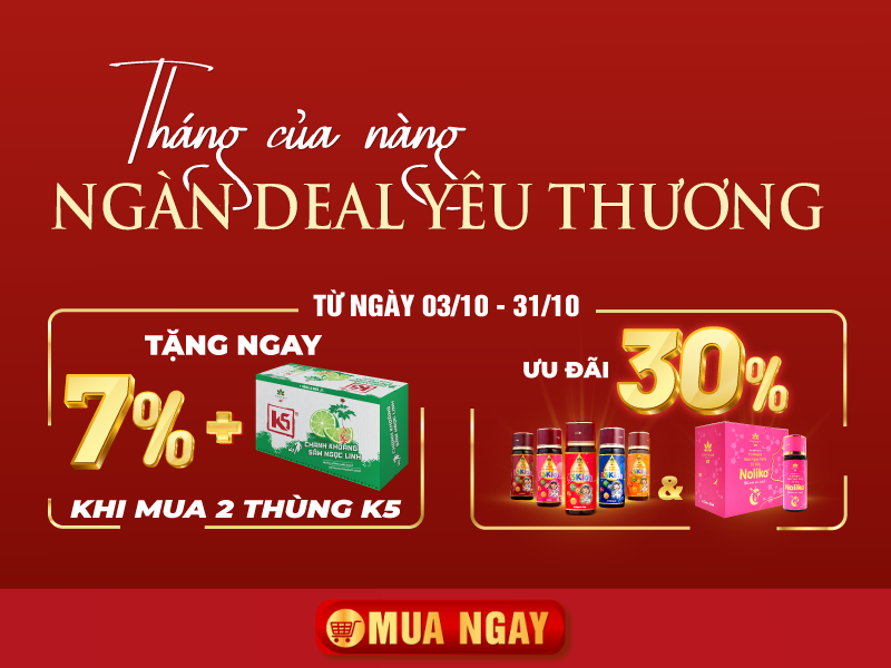 Tháng của Nàng, ngàn deal yêu thương cùng ưu đãi tháng 10 từ K5