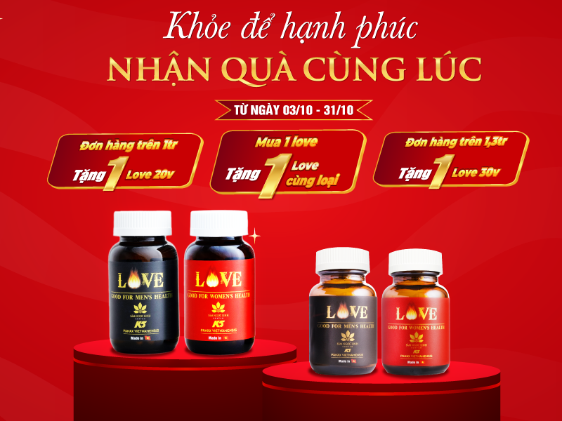 Ưu đãi khi mua sản phẩm Love, nhanh tay mua sắm ngay.