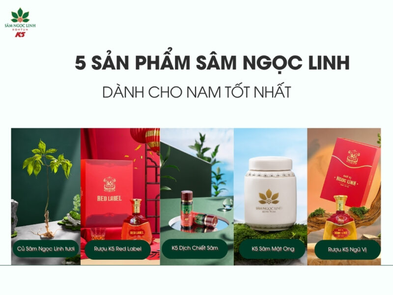 5 sản phẩm sâm Ngọc Linh dành cho nam tốt nhất có thể bạn chưa biết.