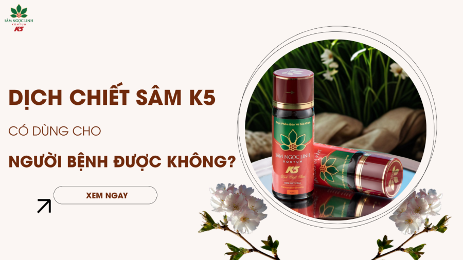Dịch chiết Sâm K5 có dùng cho người bệnh được không? Công dụng & Lưu ý khi sử dụng