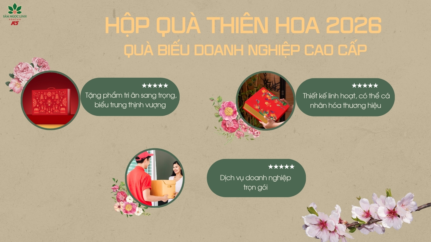 Hộp quà Thiên Hoa – Quà biếu doanh nghiệp cao cấp 2026.