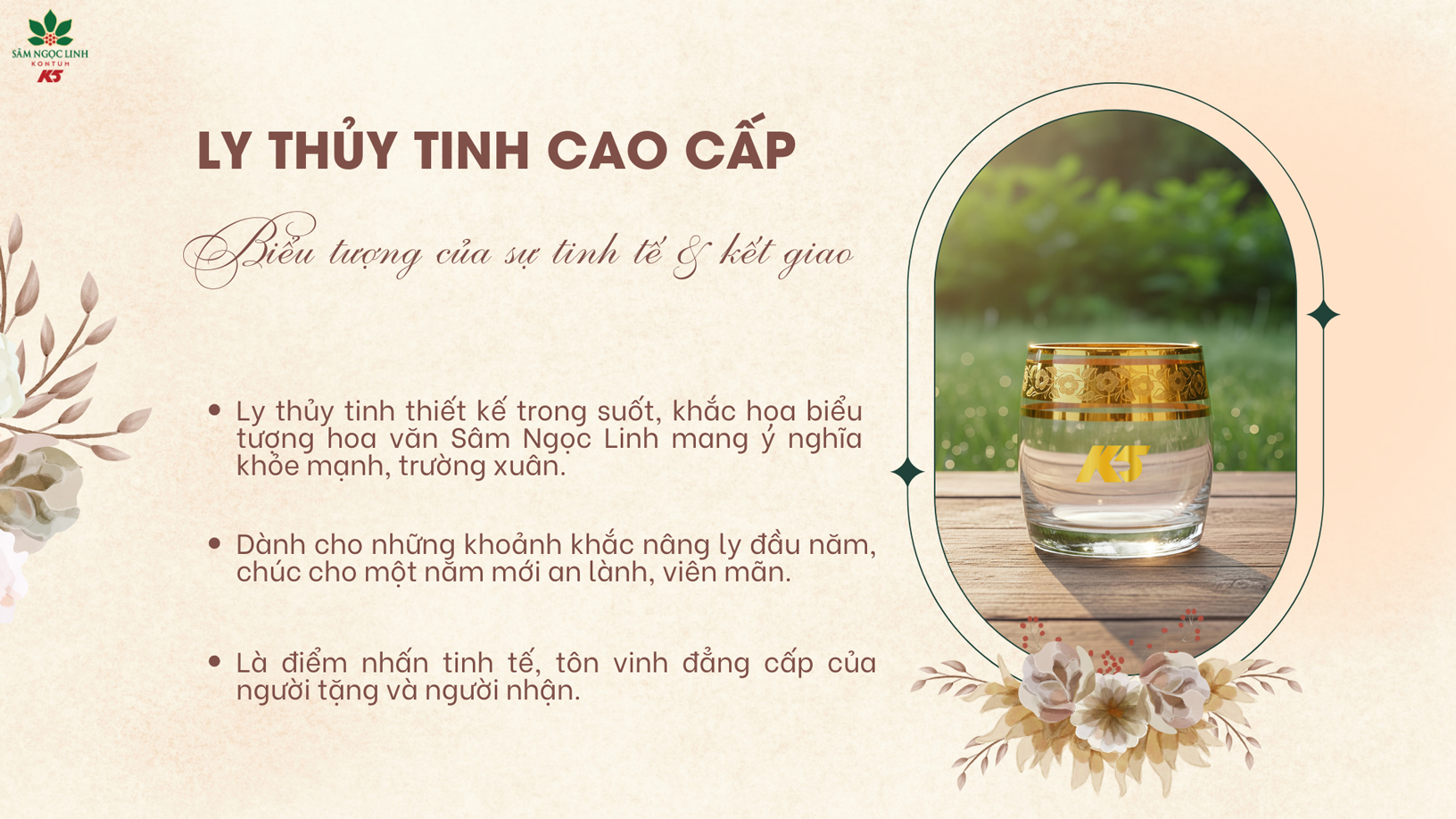 Ly thủy tinh cao cấp của K5.