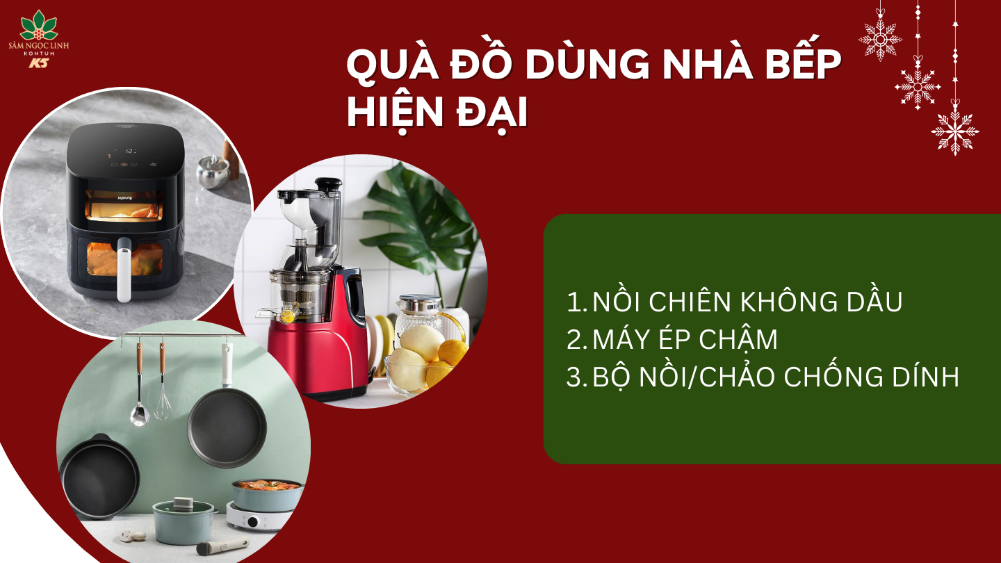 Quà đồ dùng nhà bếp hiện đại giúp mẹ tiết kiệm thời gian trong quá trình nấu ăn.