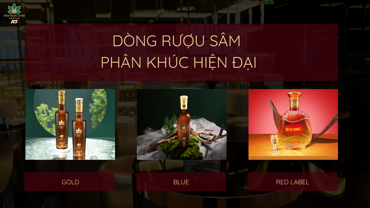 Dòng rượu sâm phân khúc hiện đại.
