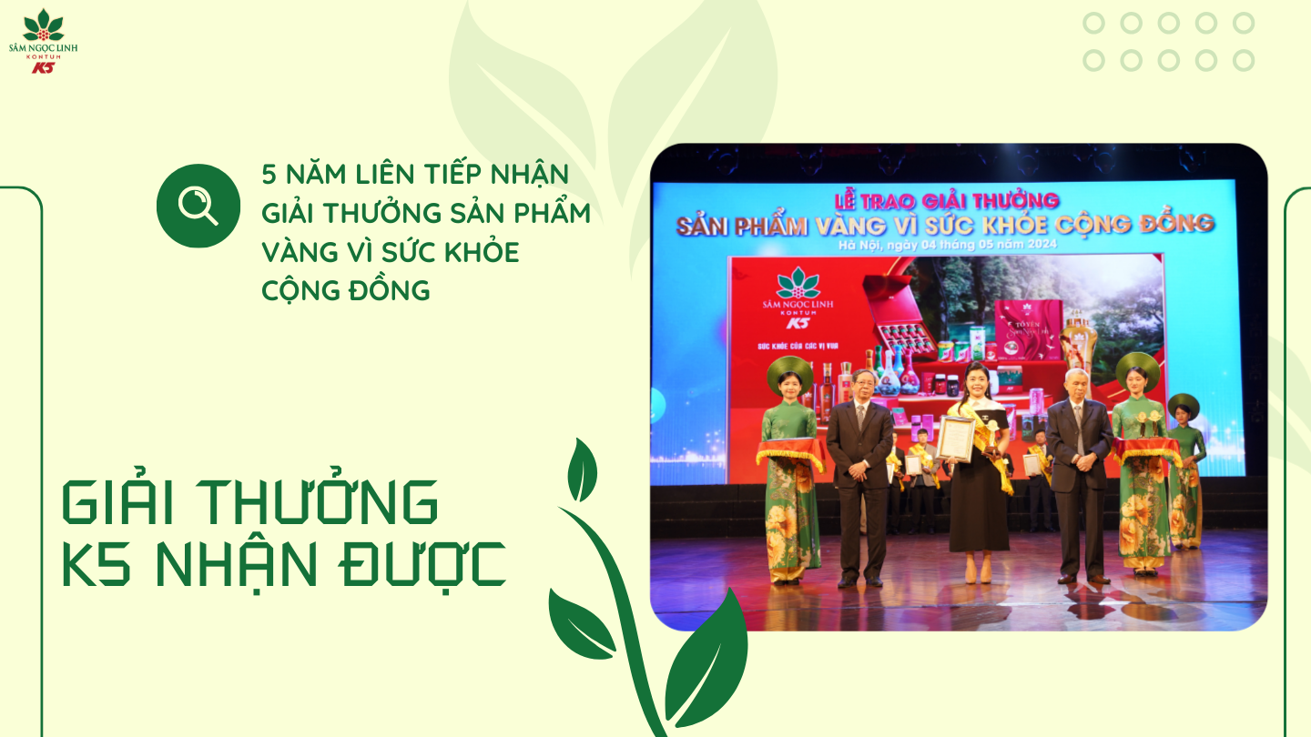 Giải thưởng mà K5 vinh dự nhận được.