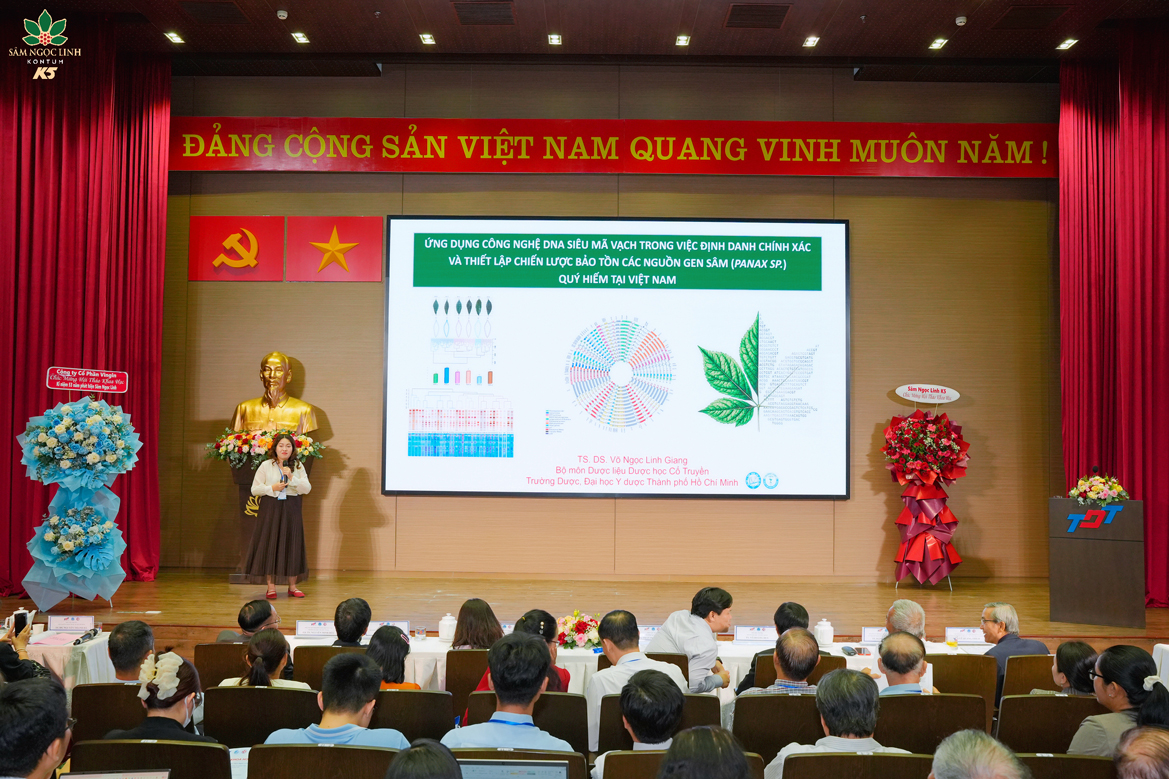 TS.DS. Võ Ngọc Linh Giang trình bày báo cáo khoa học tại Hội thảo.