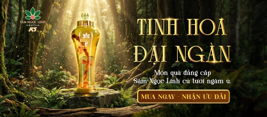 Ưu đãi khi mua rịu Sâm Ngọc Linh ngâm bình trong tháng 4 này.