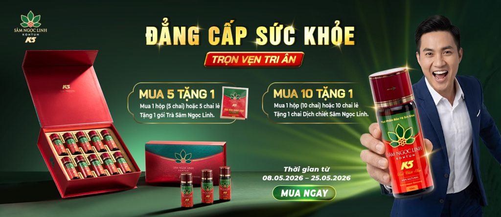 Chương trình khuyến mãi tháng 5 khi mua Dịch Chiết Sâm Ngọc Linh.