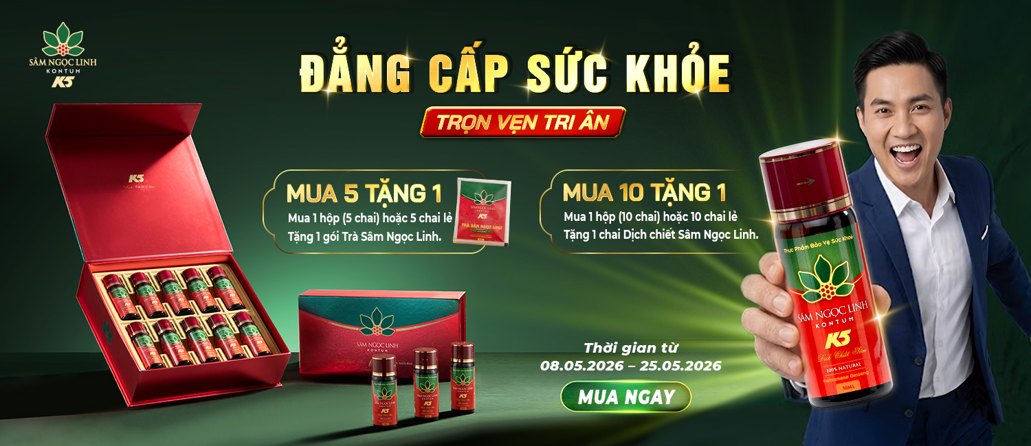 Chương trình khuyến mãi tháng 5 khi mua Dịch Chiết Sâm Ngọc Linh.