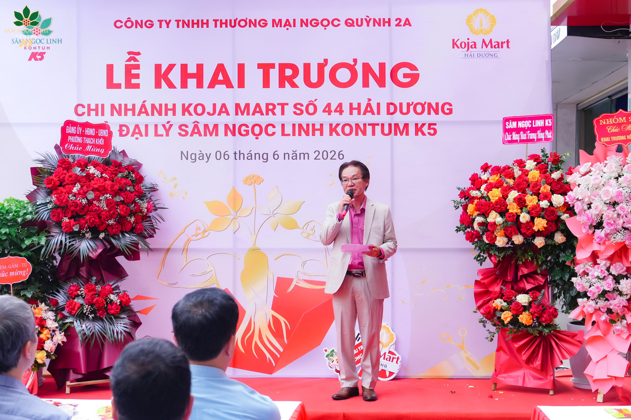 Đại diện K5 phát biểu tại ngày khai trương.