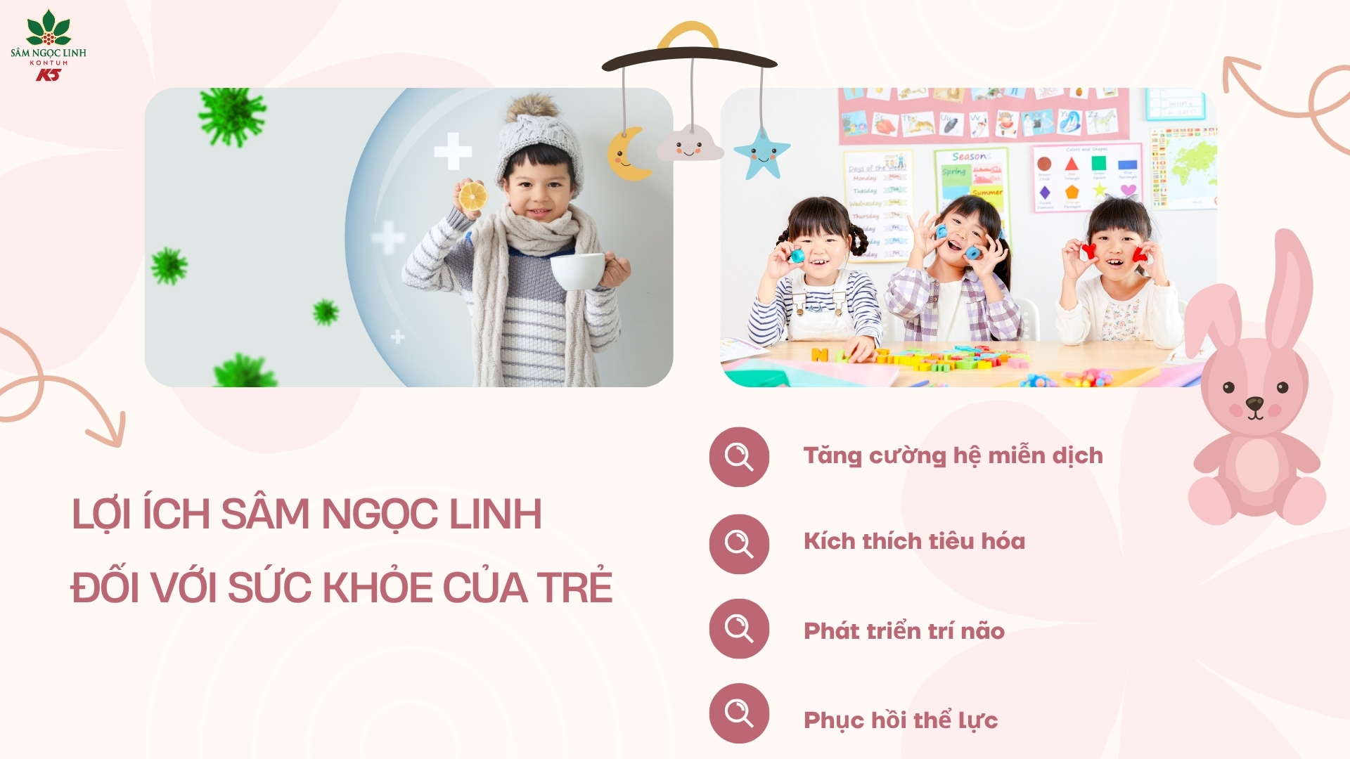 Lợi ích của Sâm Ngọc Linh đối với sức khỏe trẻ nhỏ.