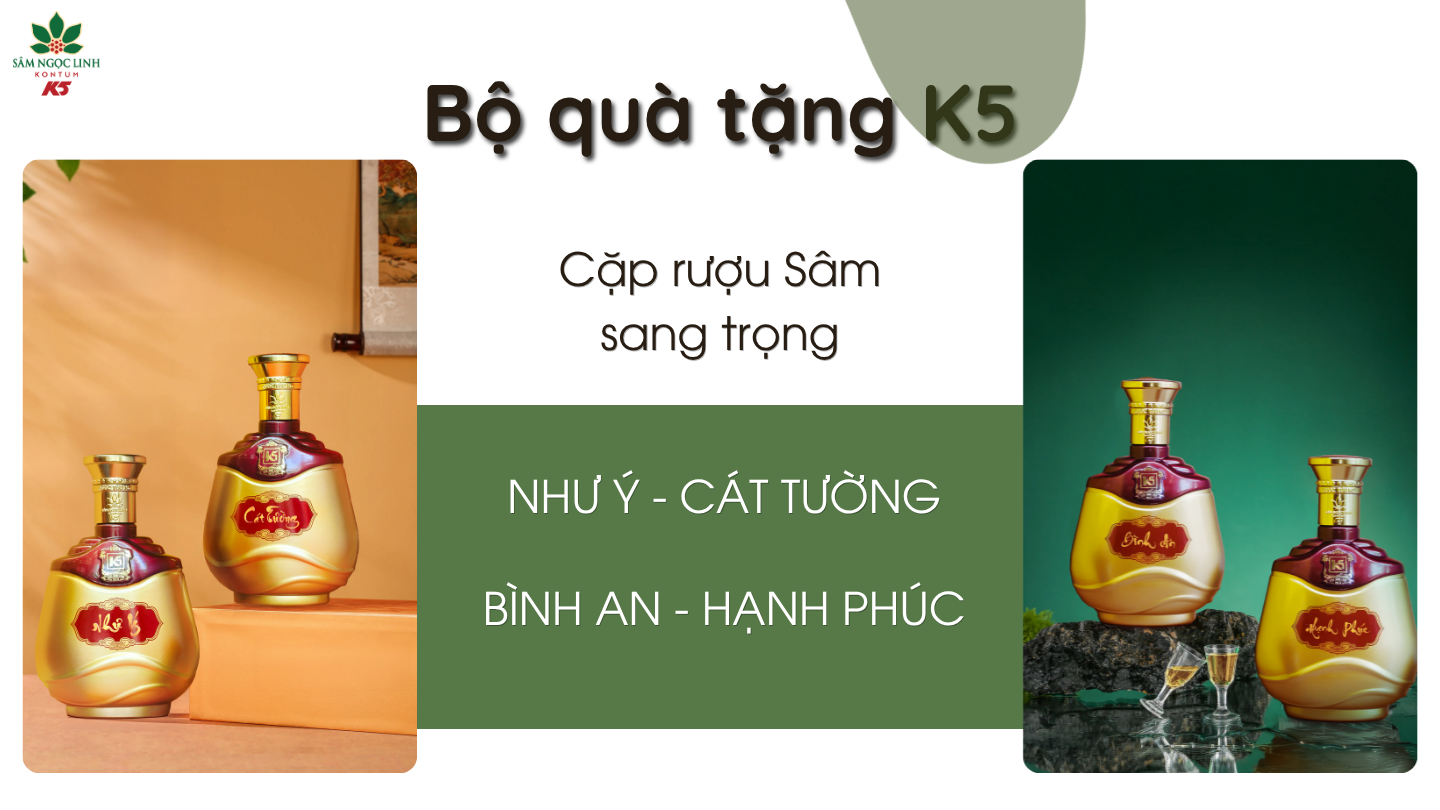 Bộ quà tặng rượu sâm độc đáo dành tặng người thân và đối tác.