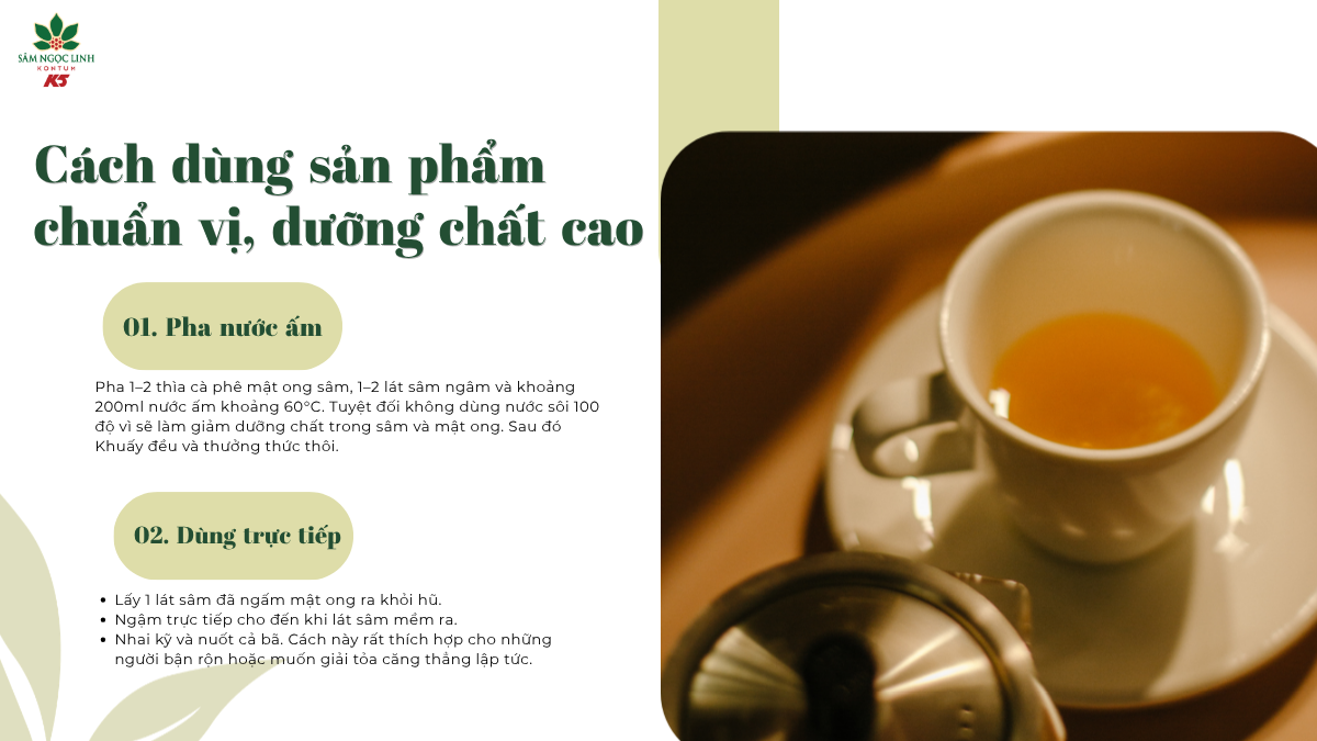 Các cách dùng sản phẩm mang lại hiệu quả cao.