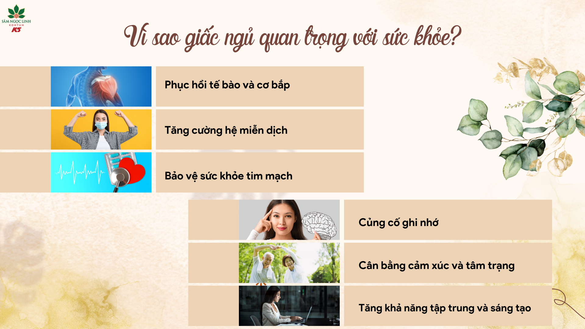 Những lý do cho thấy giấc ngủ rất quan trọng đối với sức khỏe.