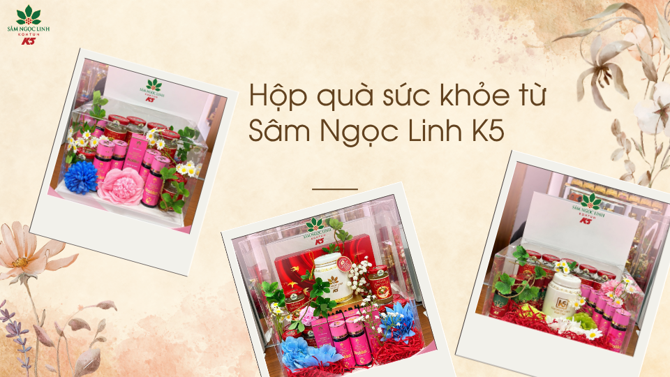 Các hộp quà 20/10 cao cấp từ Sâm Ngọc Linh K5 rất phù hợp để tặng Mẹ.