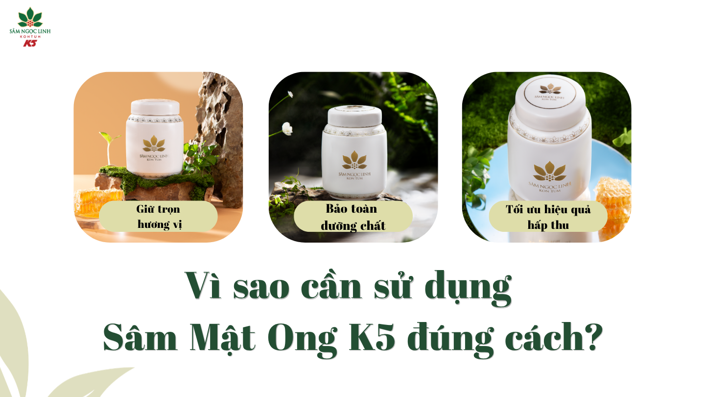 Những lý do chúng ta nên dùng Sâm Ngọc Linh Mật Ong K5 đúng cách.