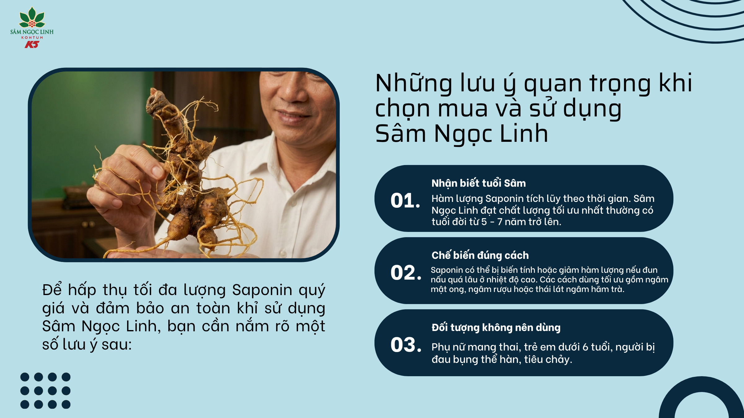 Những lưu ý quan trọng khi chọn mua và sử dụng Sâm Ngọc Linh.