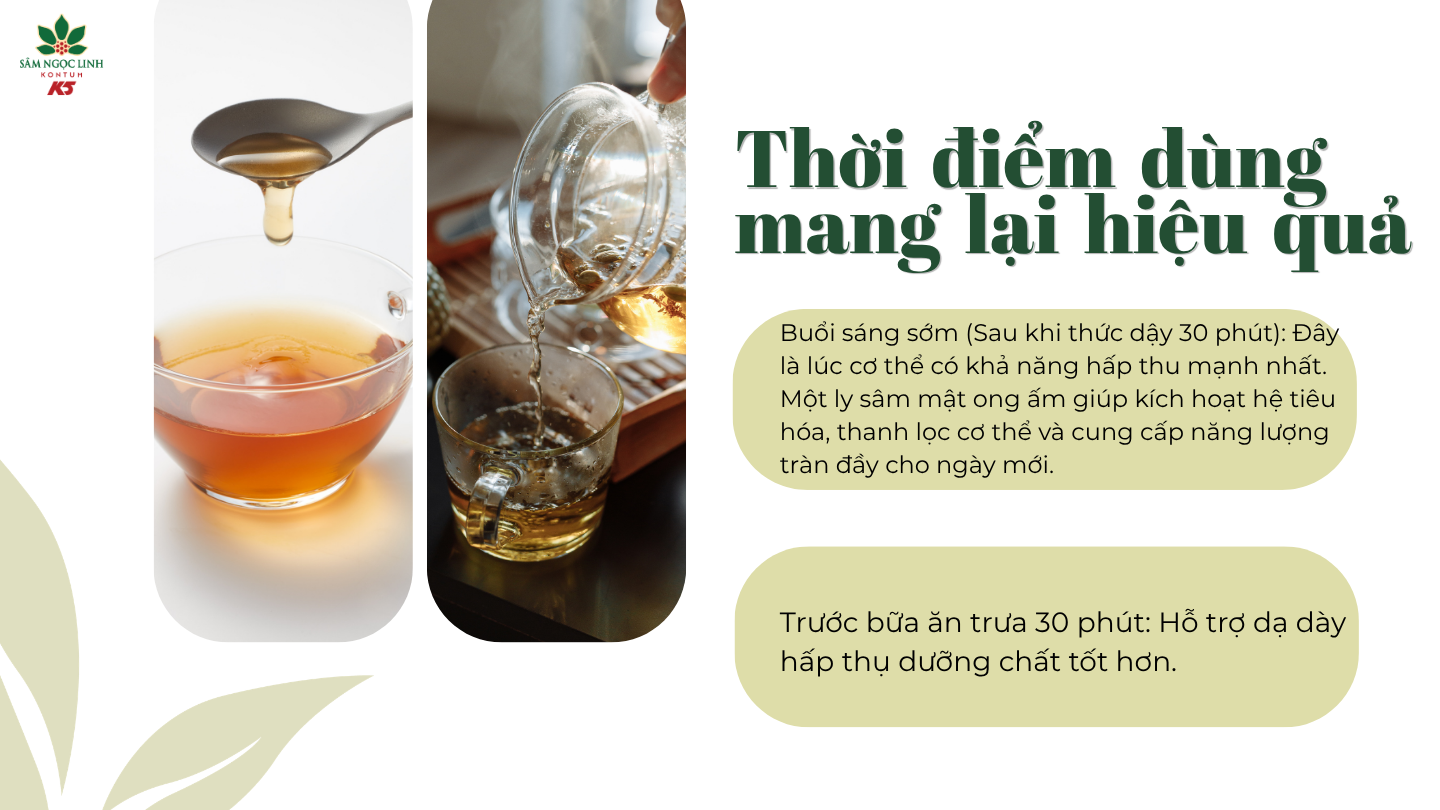 Thời diểm dùng Sâm Ngọc Linh Mật Ong chuẩn có thể bạn chưa biết.